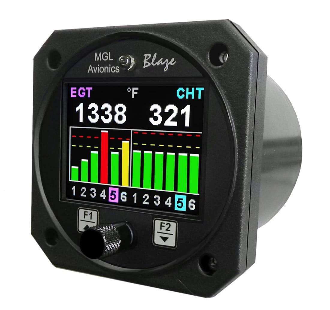 12Channel Digital EGT and/or CHT Pyrometer Gauge Display